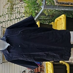 Men's Cafe Luna Perry Ellis Black Cabana Club long shirt XXL pockets